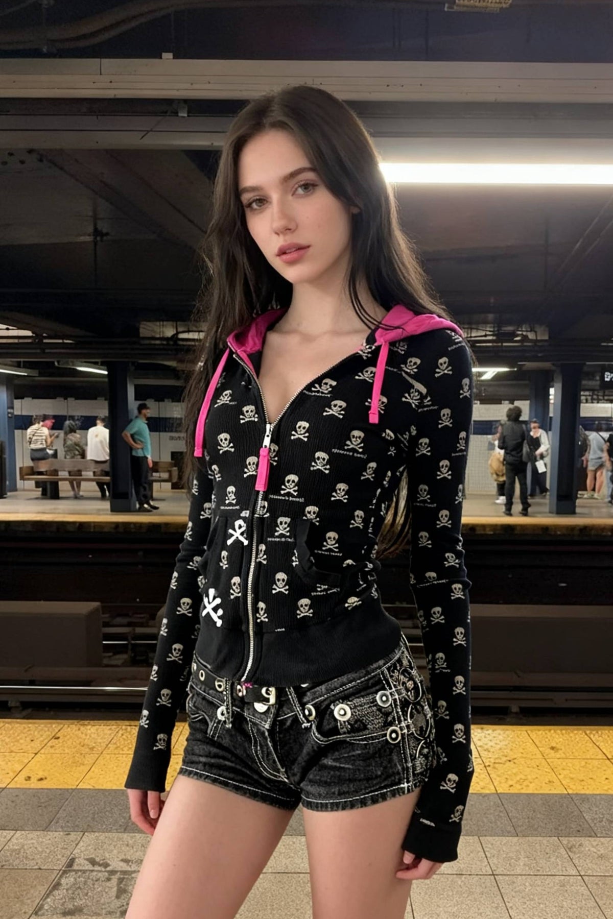 Rebellious Dark Skull Hoodie