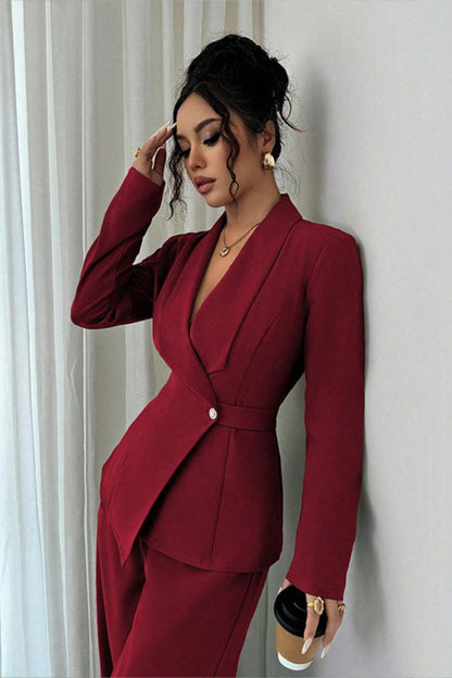 Long Sleeve Two Piece Blazer Pants Set