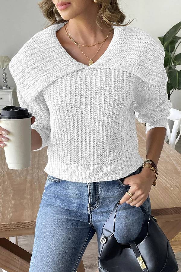 New Fashion Trend Design Lapel Sweater