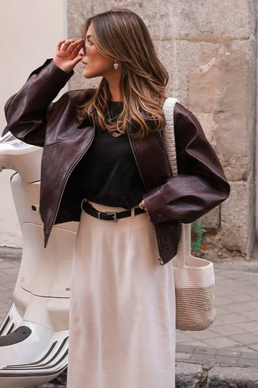 Chic Zipper Long Sleeve Jacket