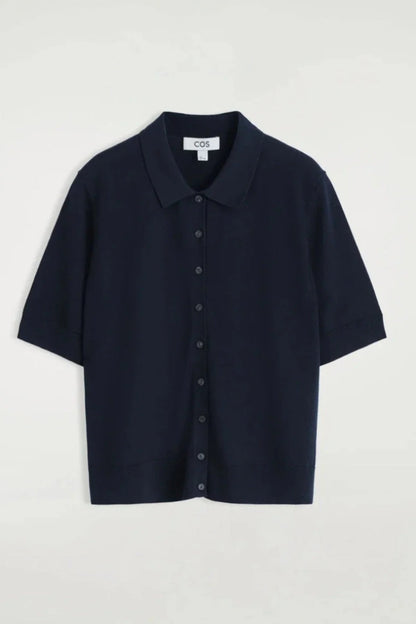 Short Sleeve Polo Cardigan