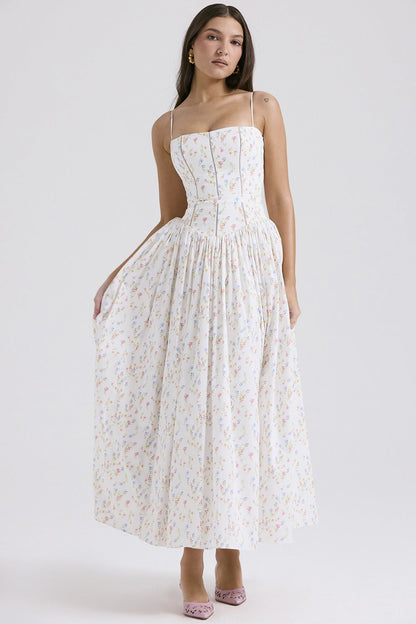 Romantic Tiered A-Line Floral Dress