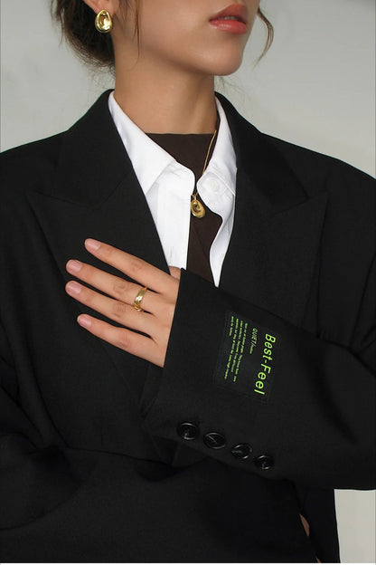Retro Loose V-Neck Blazer