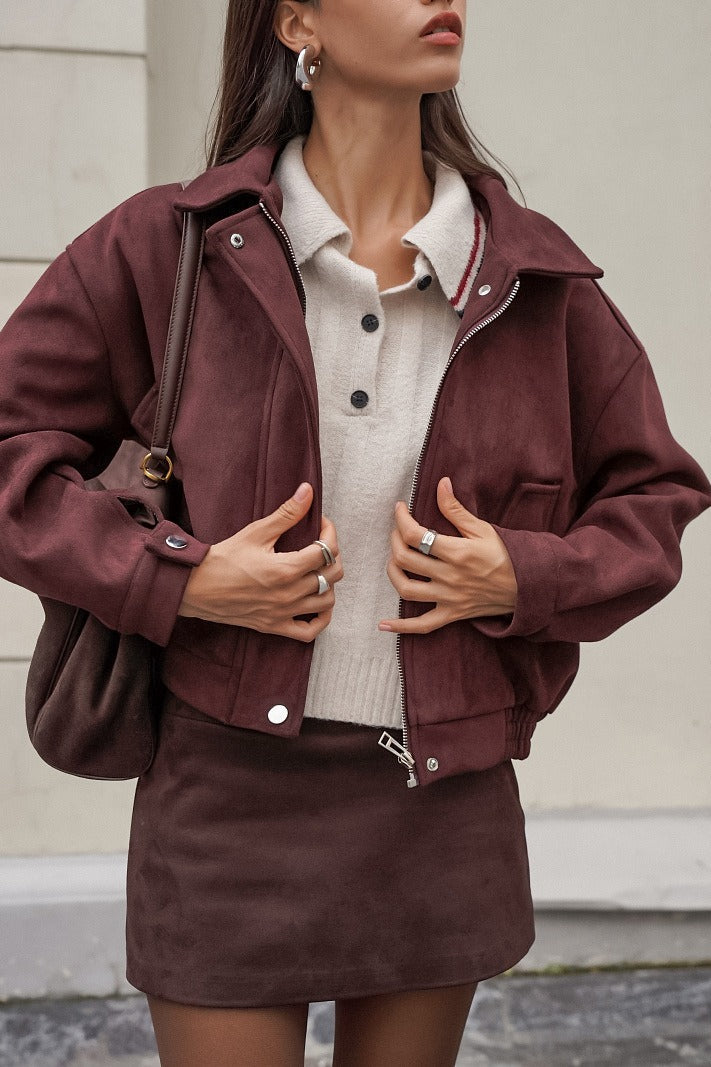 Vintage Relaxed Suede Coat