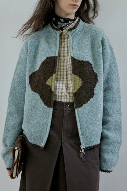 Vintage Floral Zip Cardigan