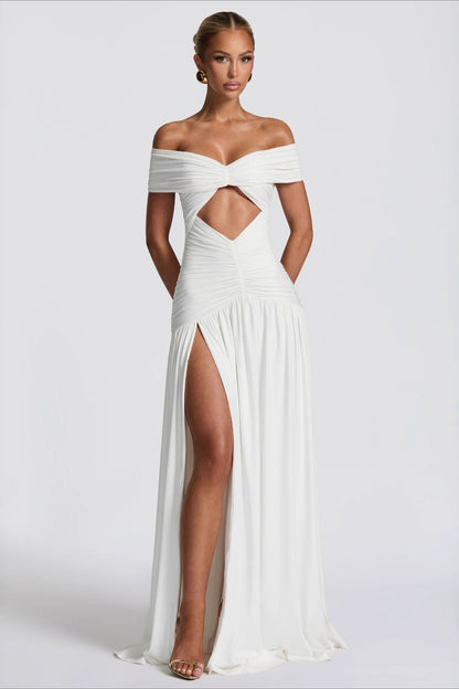 Paneled Bodycon Gown Prom Dress