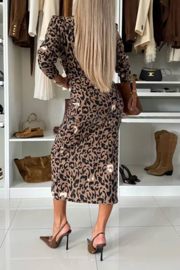DRESS 100% VISCOSE TRINNITY CARAMEL