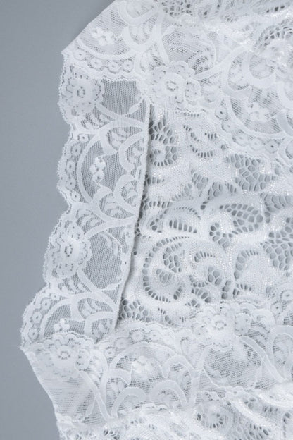 Deep V Sheer Lace Long Sleeve Maxi Dress