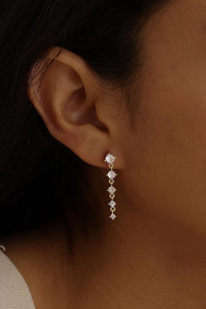 Sterling Silver Zirconia Pearl Stud Earrings