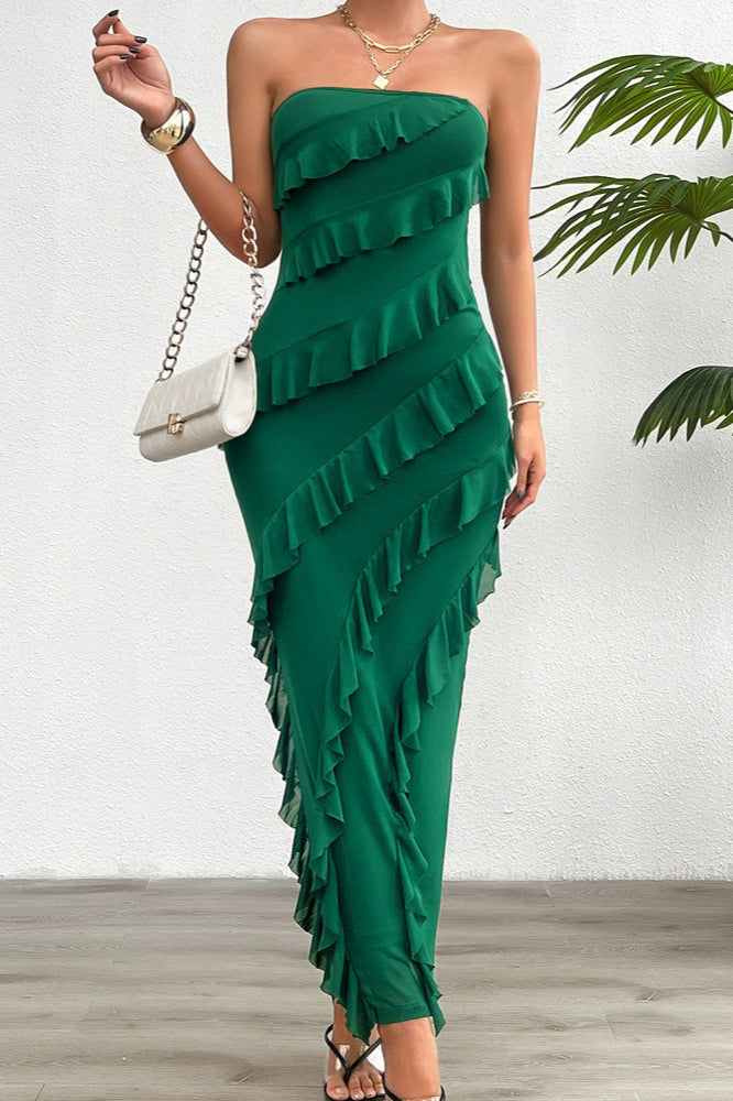 Fitted Strapless Work Dress