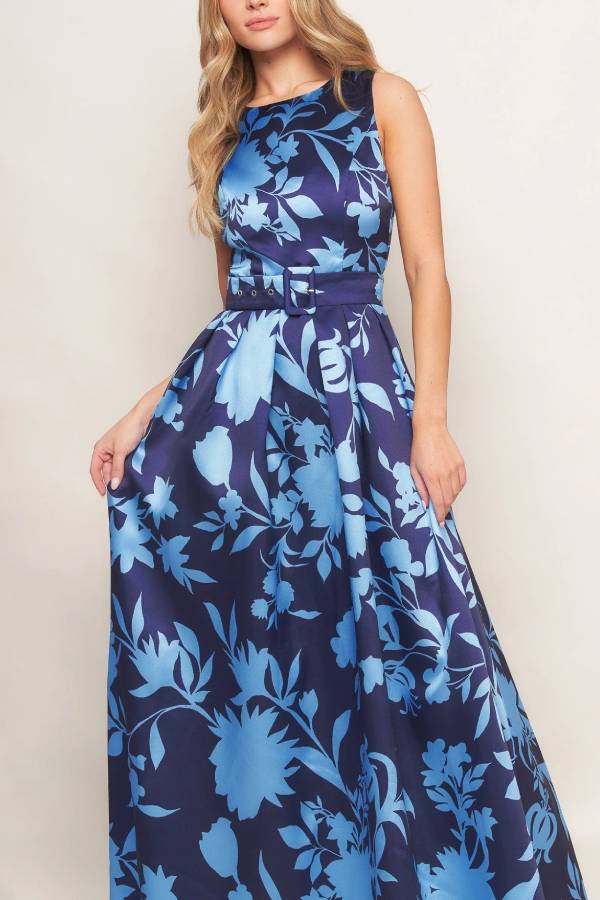 SAPPHIRE FLORAL MAXI DRESS