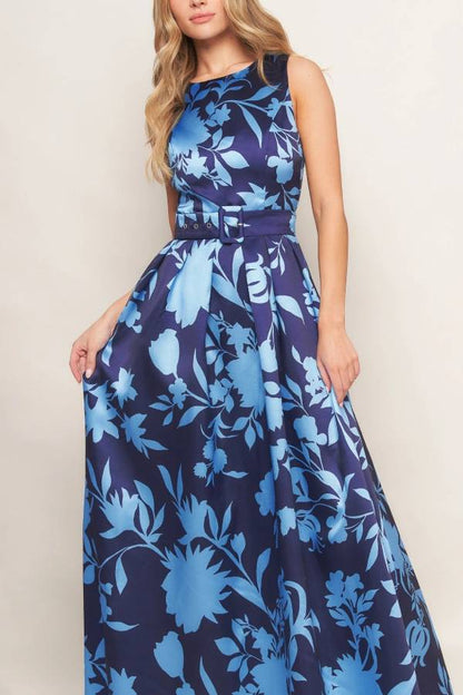 SAPPHIRE FLORAL MAXI DRESS
