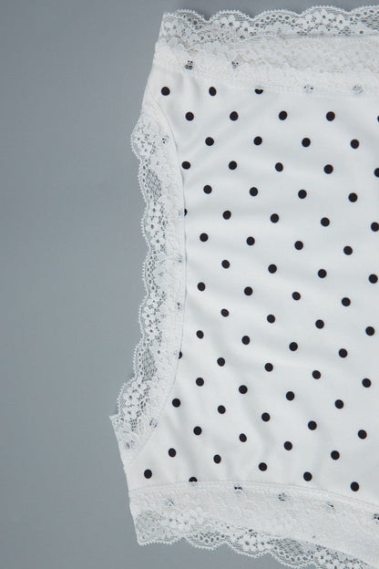 Polka Dot Lace Patchwork Bodycon Mini Dress