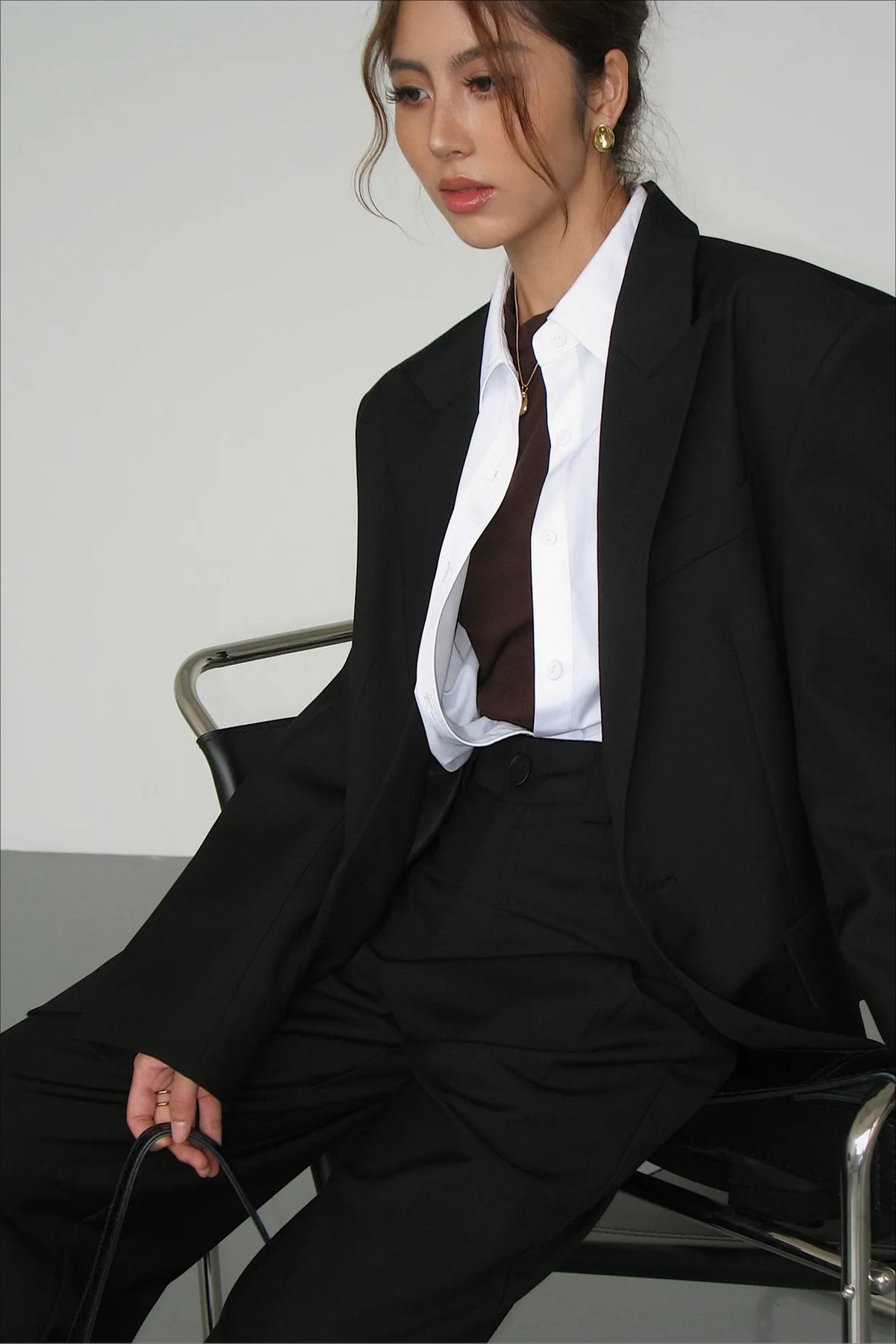 Retro Loose V-Neck Blazer