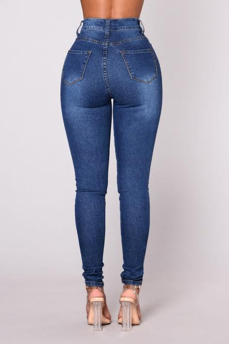 Slimming Stretch High Waist Skinny Jeans