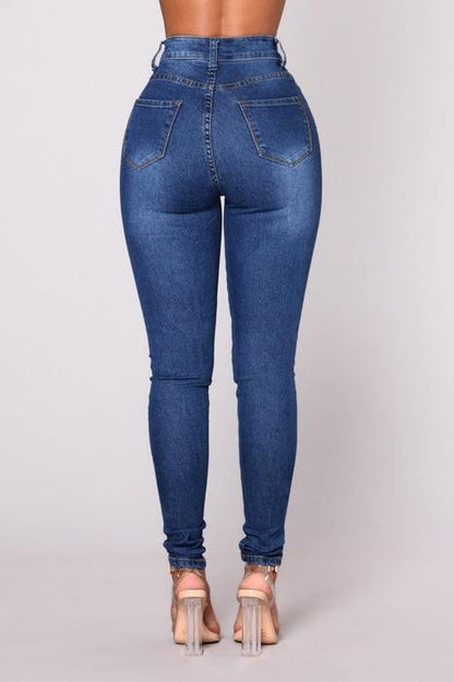 Slimming Stretch High Waist Skinny Jeans