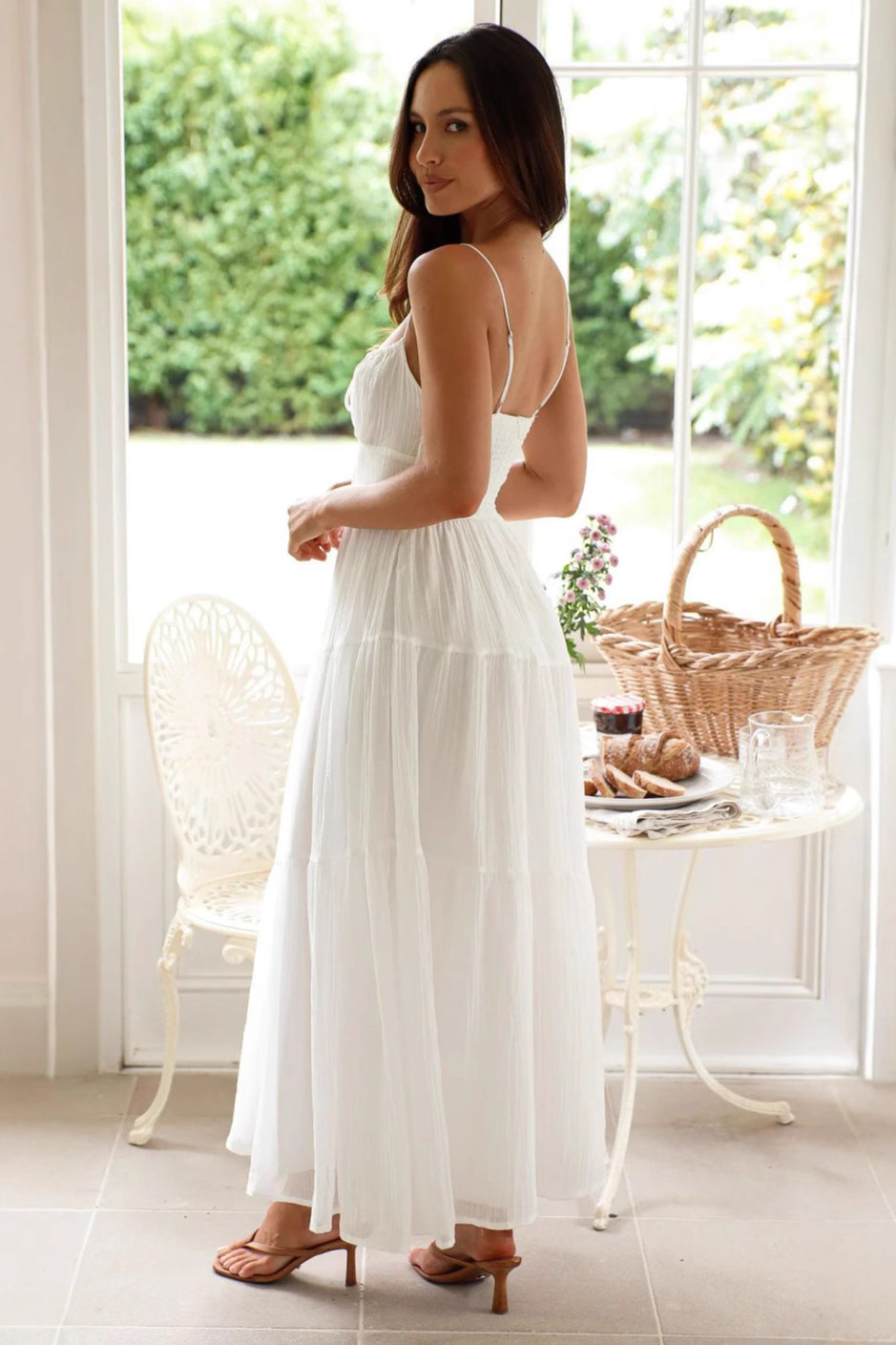 Patchwork Tie Back Flowy Boho Dress
