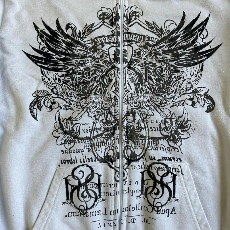 Vintage Graphic Goth Hoodie