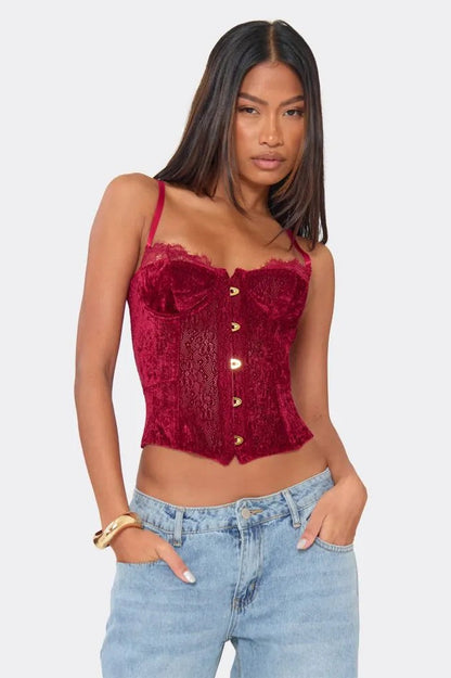 Lace Boned Cami Top