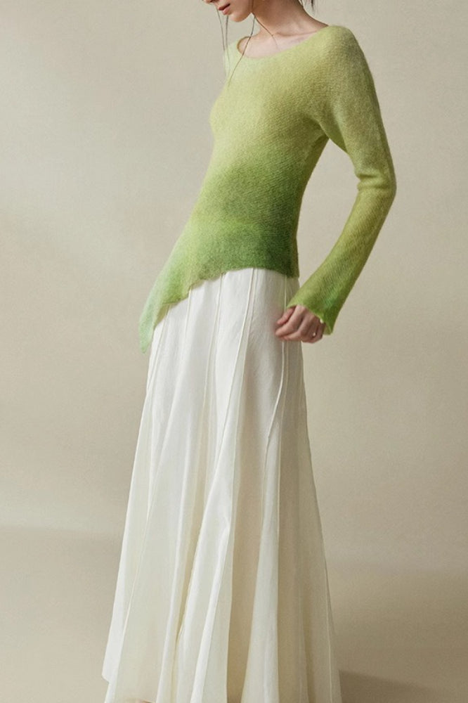 Diagonal Weave Raglan Knit Top