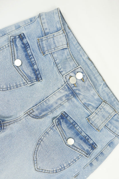 Low Rise High Stretch Slim Flare Jeans