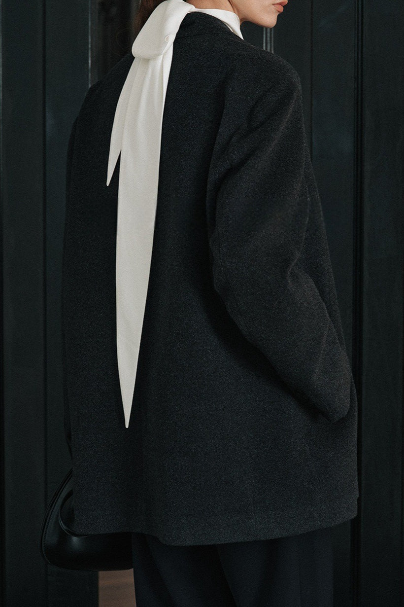 Elegant Lightweight Draped Tie Neck Blouse