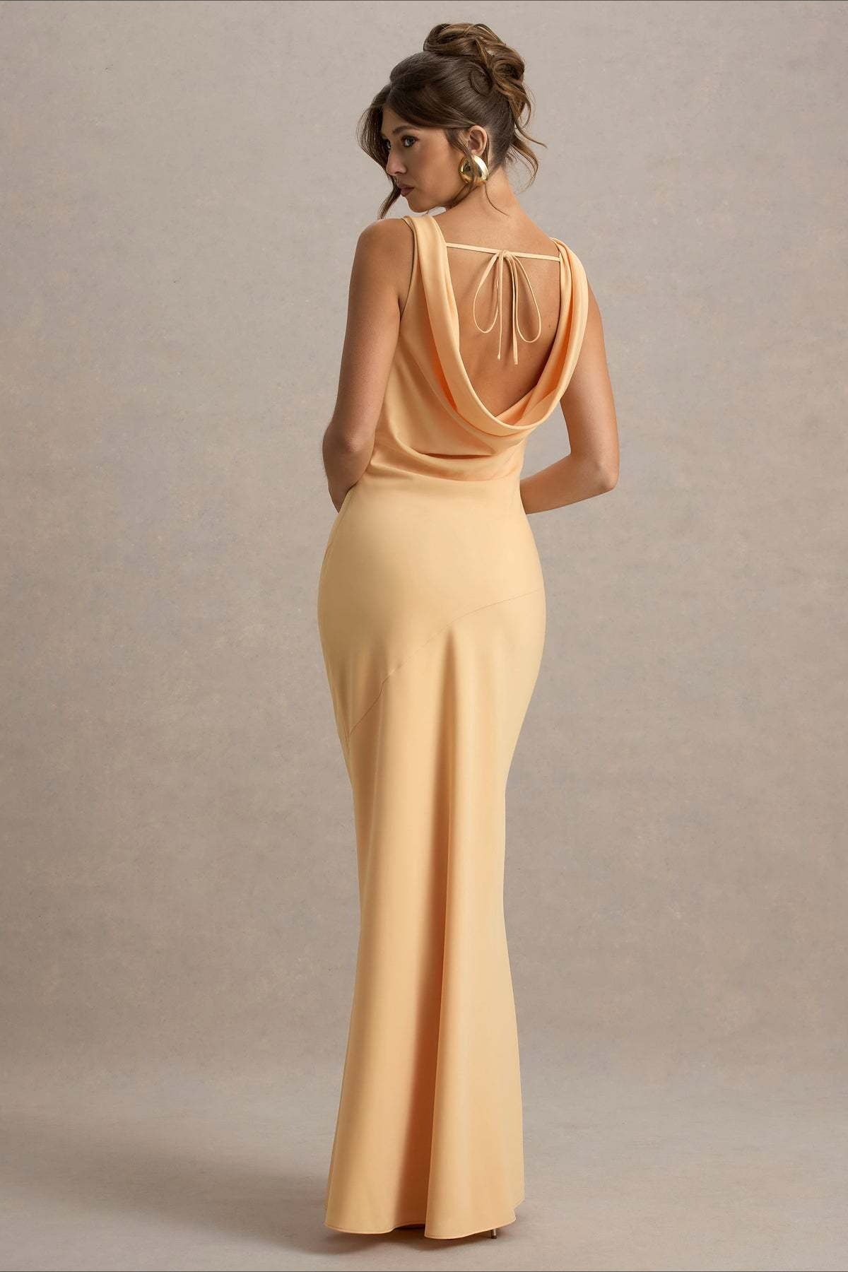 Satin Mermaid Low-Back Party Dress