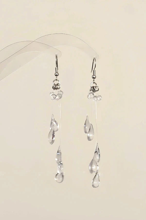Clear Crystal Dewdrop Earrings