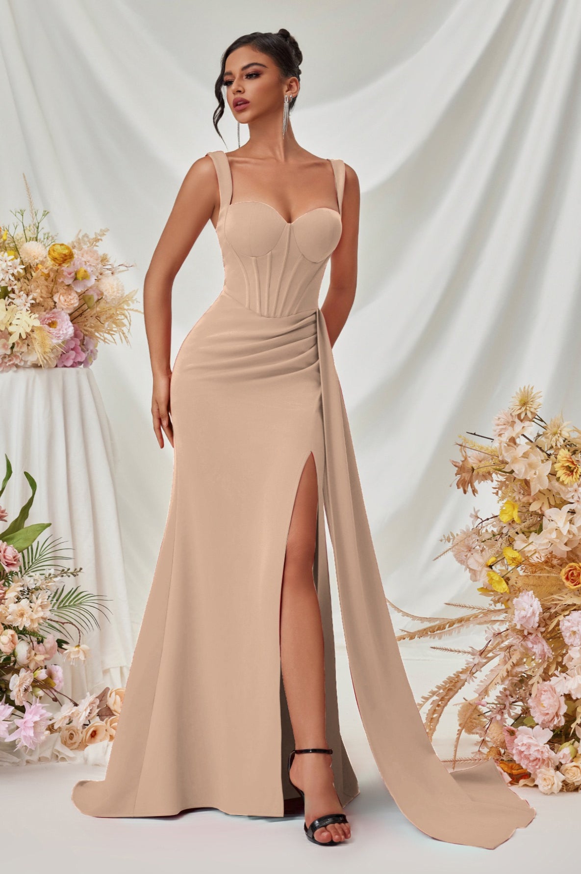 Sexy Bodycon Slit Maxi Party Dress
