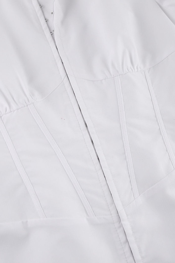 Long Sleeve Polo Collar Blouse