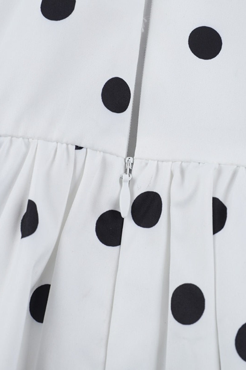 Halter Polka Dot A Line Mini Dress