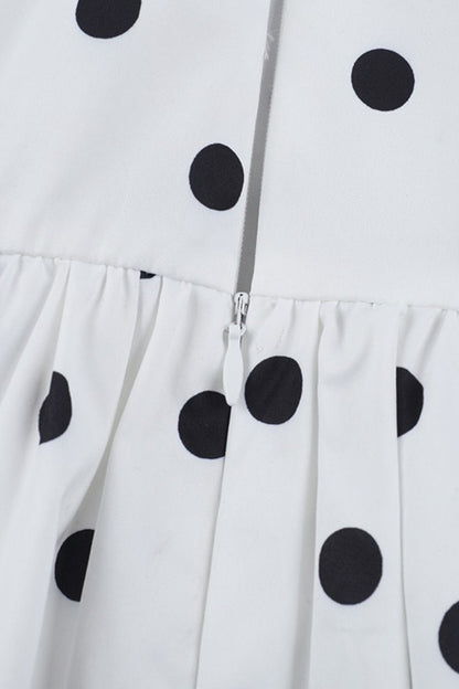 Halter Polka Dot A Line Mini Dress