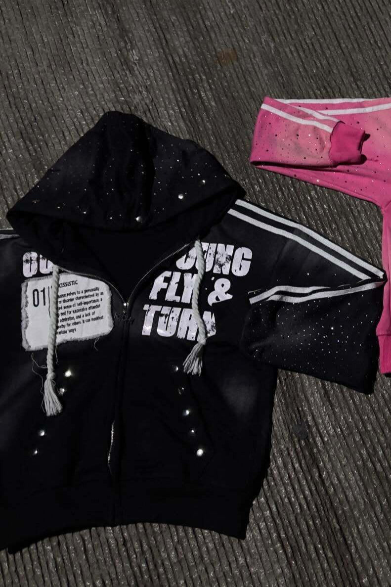 Hip Hop Rock Graphic Printed Hoodie