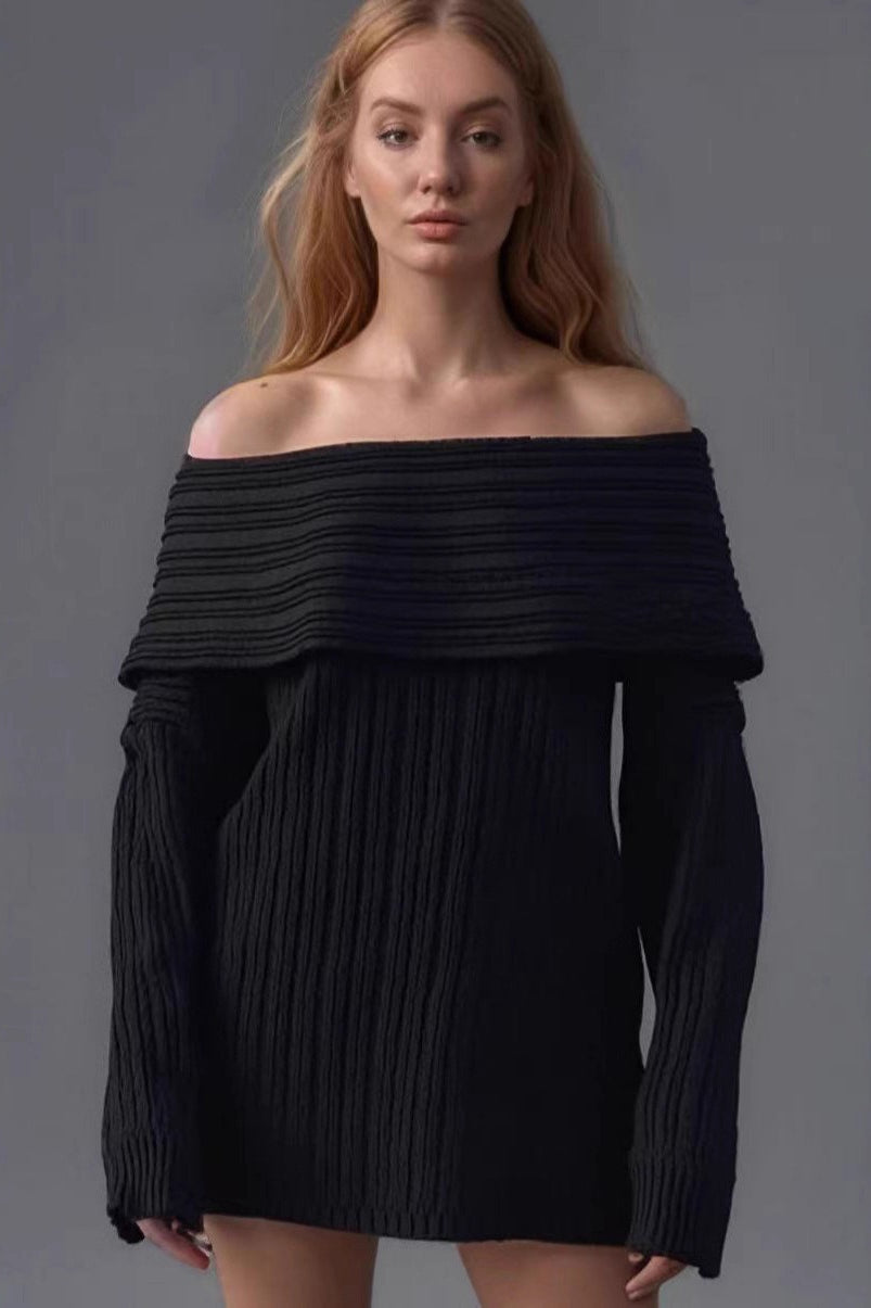 Off Shoulder Knit Sweater
