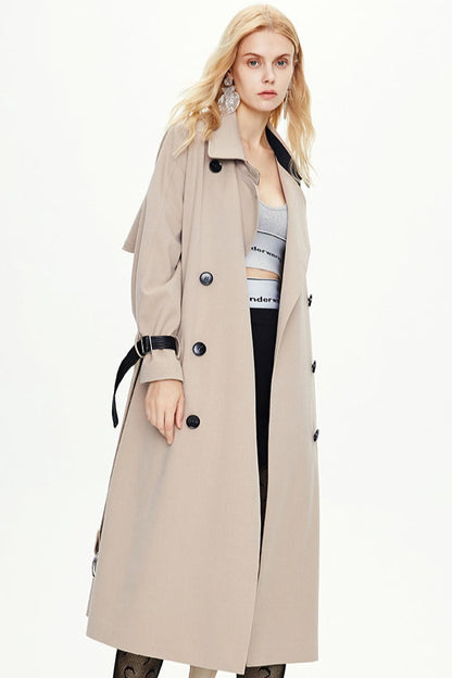 Extra Long Knee Length Ring Detail Overcoat