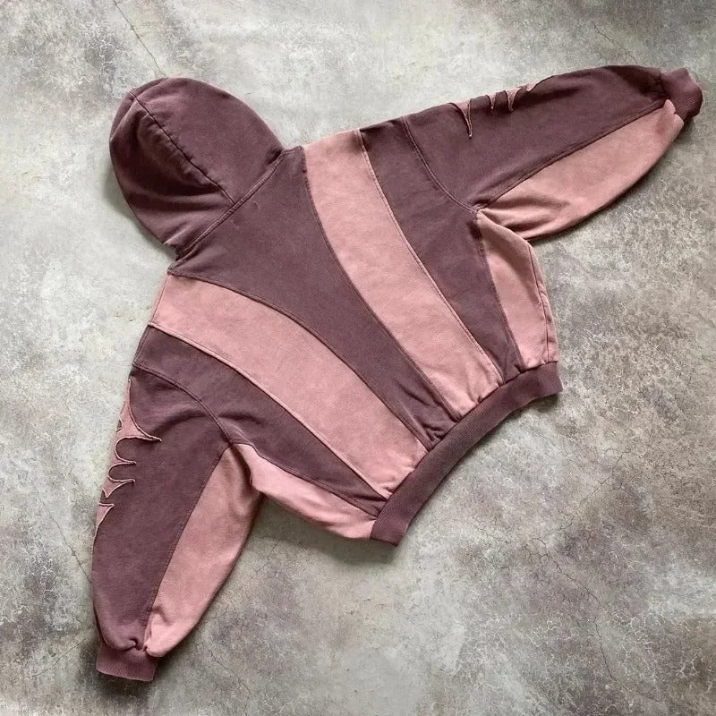 Star Patchwork Oversized Hoodie