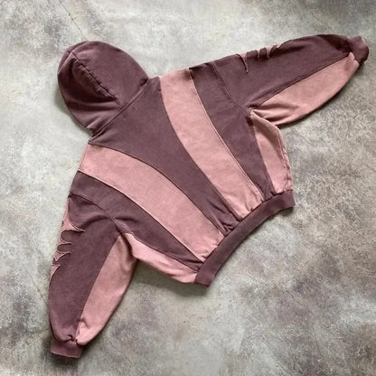 Star Patchwork Oversized Hoodie
