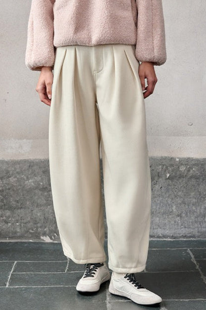 Relaxed Fit Wide Leg Knit Pants