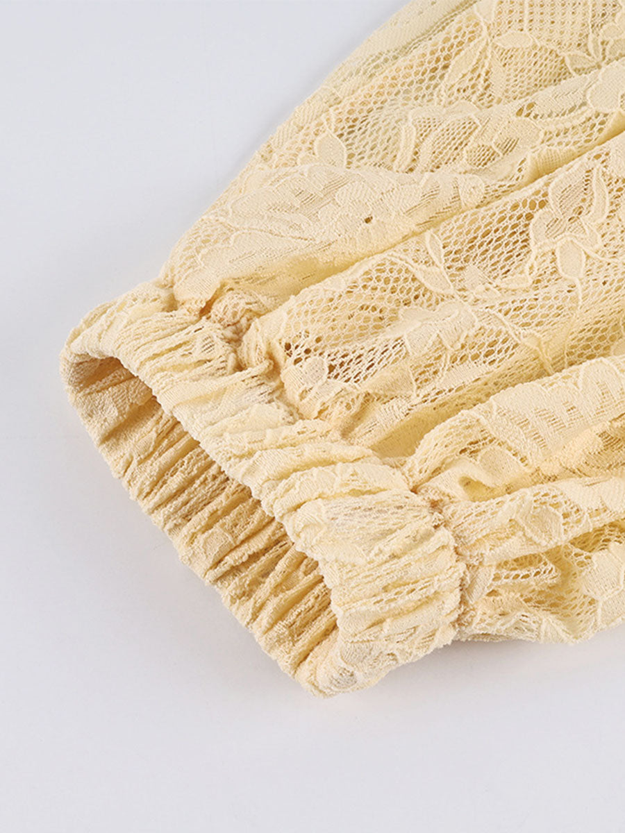 Vintage Lace Casual Pants