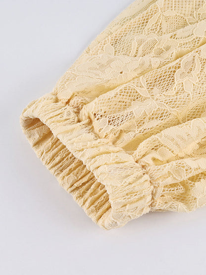 Vintage Lace Casual Pants
