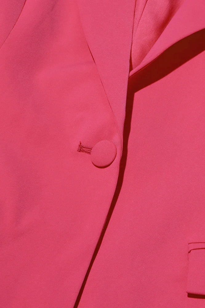 Ruffled Notched Long Sleeve Blazer