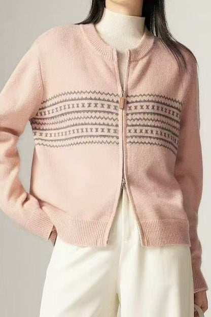 Vintage Jacquard Knit Sweater