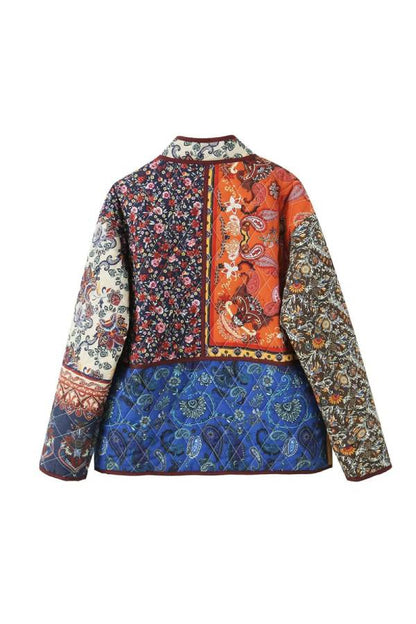 Boho Patchwork Floral Quilted Jacket