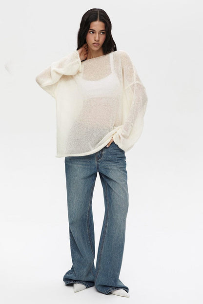 Lightweight Hollow Knit Sweater