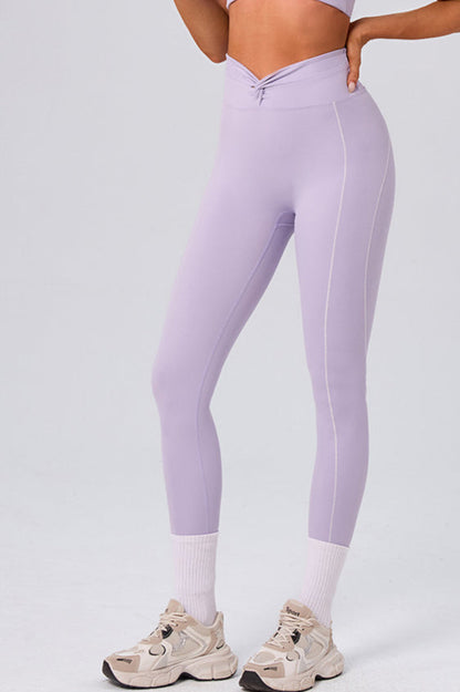 High Waist Twist Front Workout Leggings