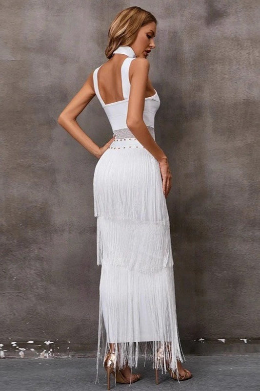 Fringe Bandage Bodycon Boho Dress