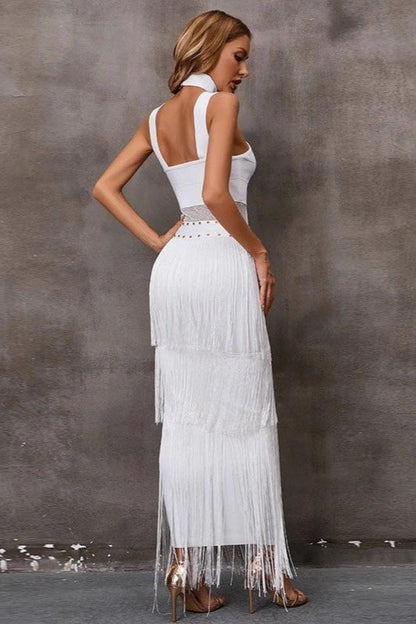 Fringe Bandage Bodycon Boho Dress