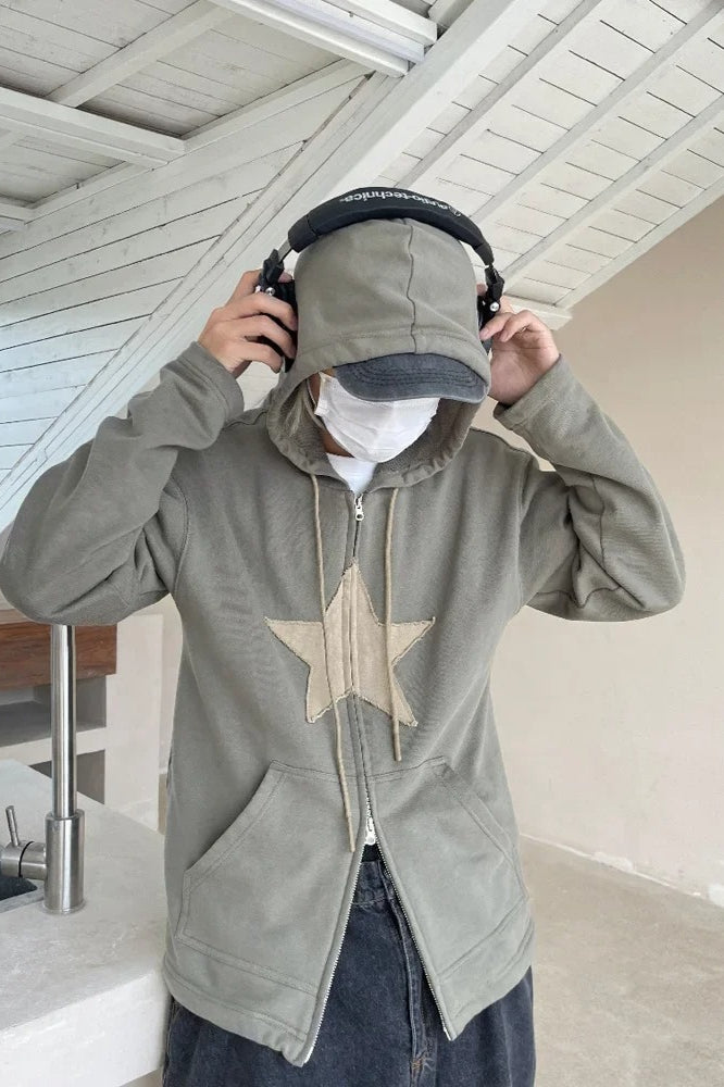 Star Colorblock Fleece Hoodie