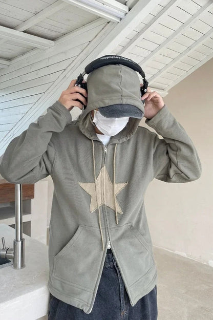 Star Colorblock Fleece Hoodie