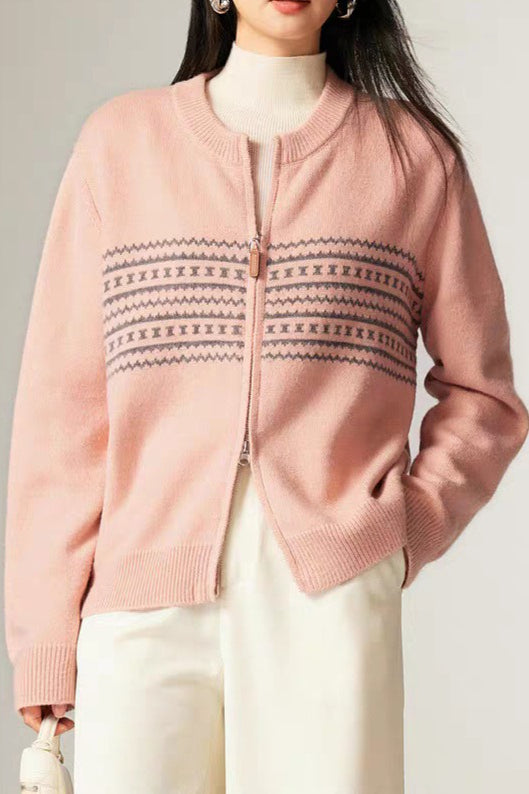 Vintage Jacquard Knit Sweater